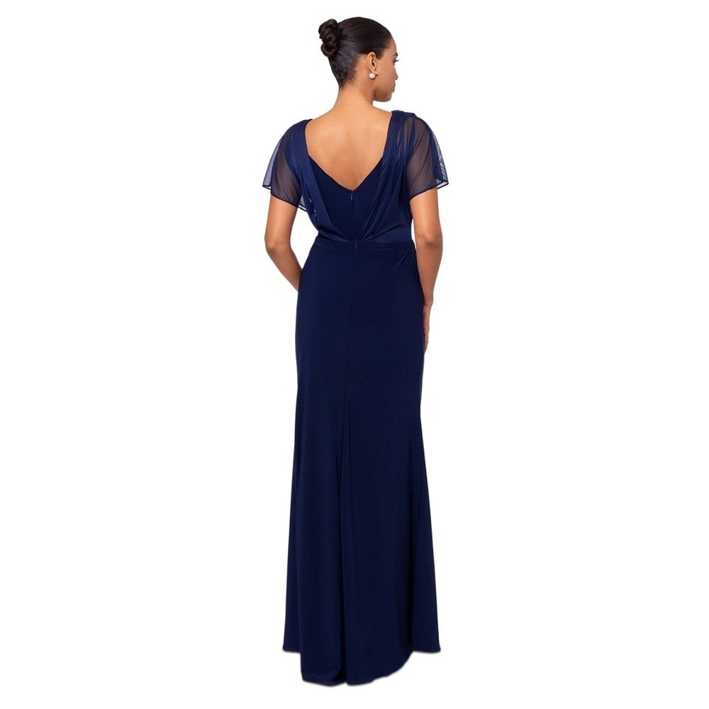 Betsy & Adam Navy Blue Maxi Dress - Picture 4 of 12